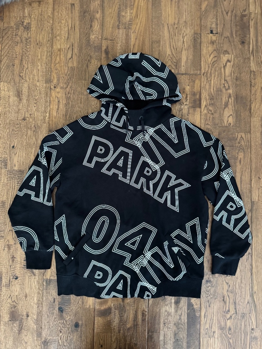 Ivy Park Broken Logo Oversized Hoodie Graphic Size L